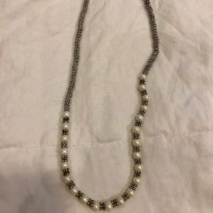 Talbots silver and pearls necklace. Never worn